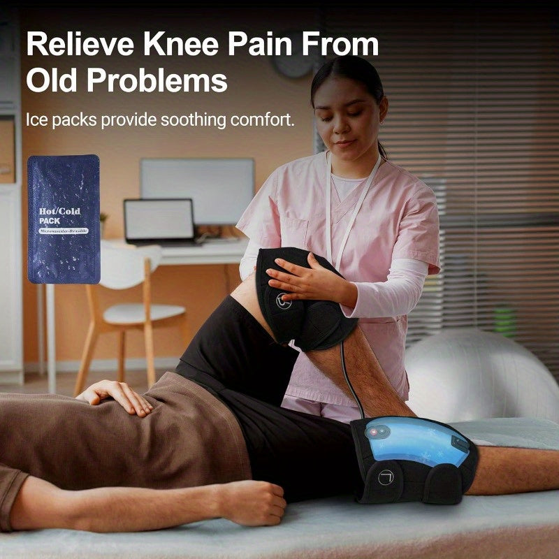 Knee Massager Suitable for FSA That Provides, Perfect As Birthday Presents for Both Men And Women, Including Dads And Moms. It Is an Hsa-Approved Heating Pad Designed for The Knee, Featuring Heat And Vibration, Along with Cold Packs