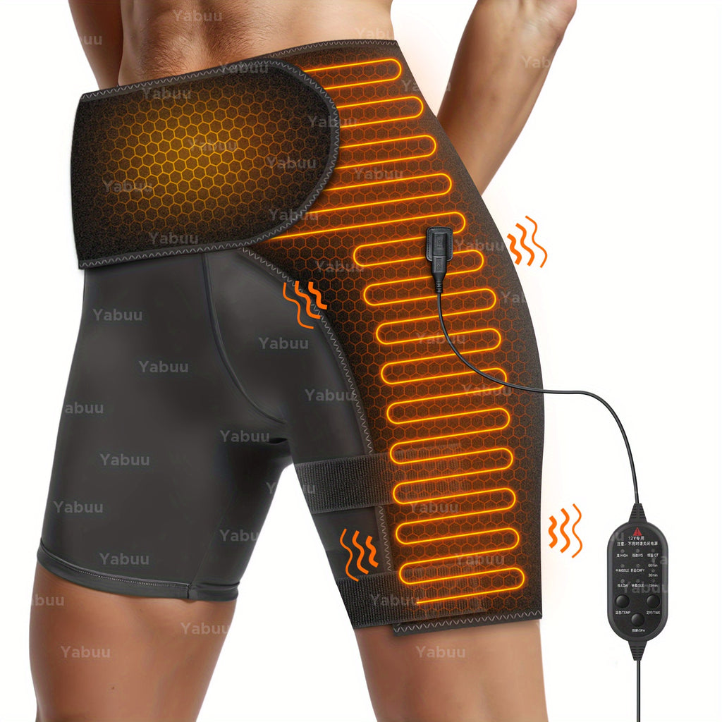 Yabuu Massage Heated Waist And Hip Support Brace Heating Pad for Waist And Hip for Waist/Lower Back/Thigh/Buttock, 3 Heat And Massage Setting Gift for Men Women Perfect Gift for Valentine's Day, Mother/Father's Day, Thanksgiving, And Christmas