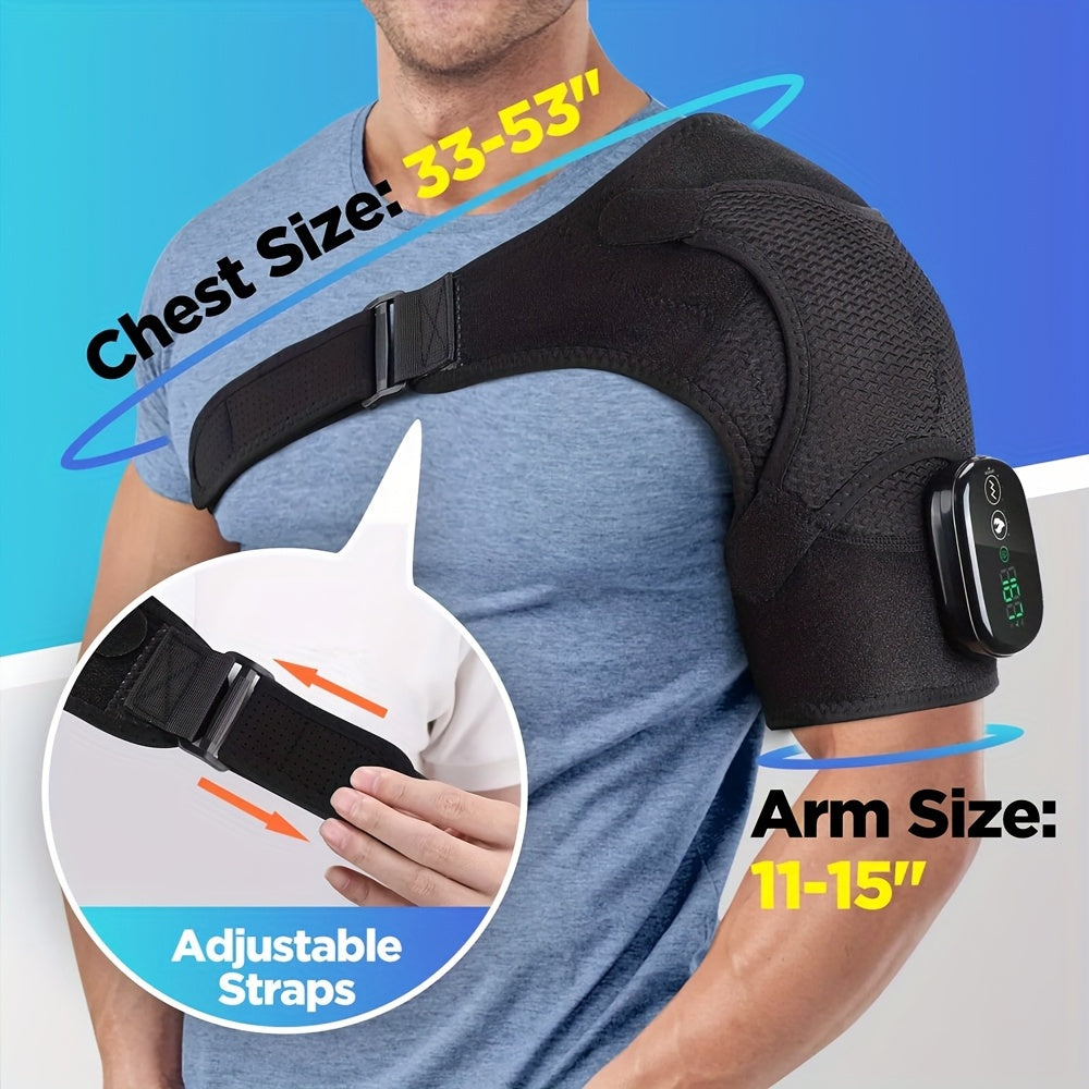 Heated Shoulder Wrap, Shoulder Heating Pads Massager, Electric Cordless Vibration Massage, Heated Shoulder Braces, 3 Heating Setting