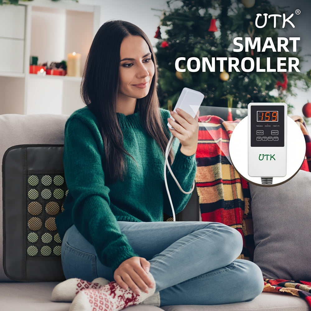 UTK Heating Pad For Back, Heating Pad, Smart Controller With Memory Function, Auto Shut Off And Travel Bag Included, Small Pro