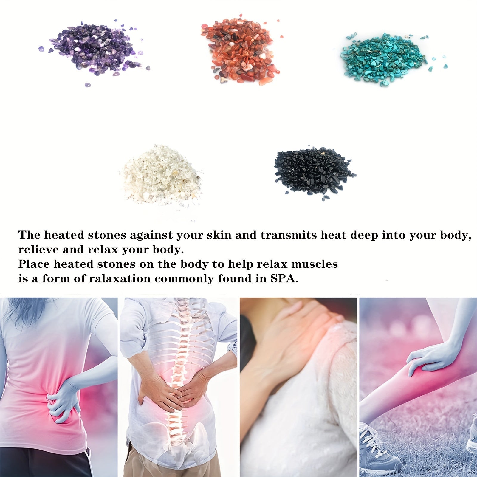 PHYMAT Far Infrared Heating Pad - Electric Heating Mat With 5 Color Crystal Stone On Suface - Full Body Size Infrared Mat - Adjustable Timer And Temperature, Overheat Protection And Auto Off Function