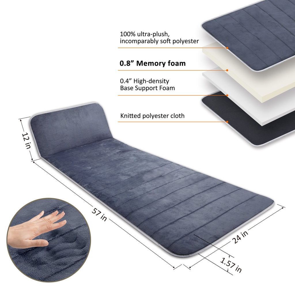 Snailax Memory Foam Full Body Massage Mat with Heat, Massage pad with 10 Vibration Motors and 4 Heating pad, Vibration pad for Back, Perfect Birthday Gift For Men And Women