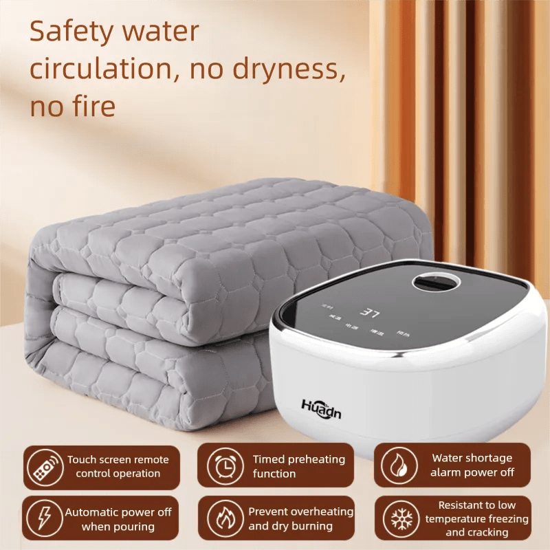 Water Circulation Heating Blanket - Soft velvet material, foldable and washable fabric, adjustable temperature, double-sided warmth, ideal gift for family members, Heating Blanket Portable, Portable Heater, Heaters for Indoor Use, Heater for Bedroom,