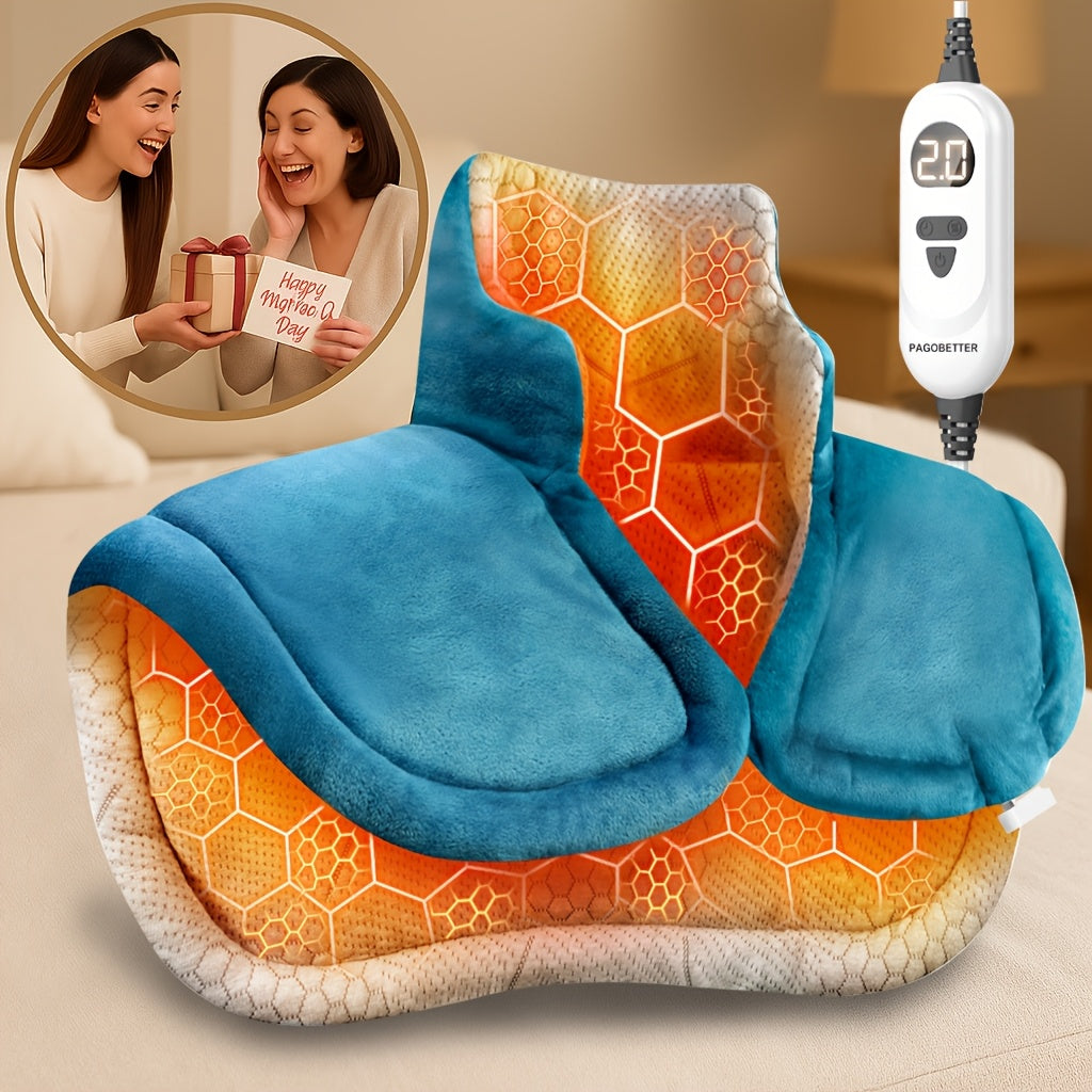 Graphene Blanket Shawl with 3 Times The Depth Of Warmth Shawl, Weighted Instant Heating Pad Suitable for Neck And Shoulders, Heating Wrapping with 6 Heating Options And 4 Automatic Shut-off Timers, As A Mother's Day Gift for Mothers Blanket Shawl