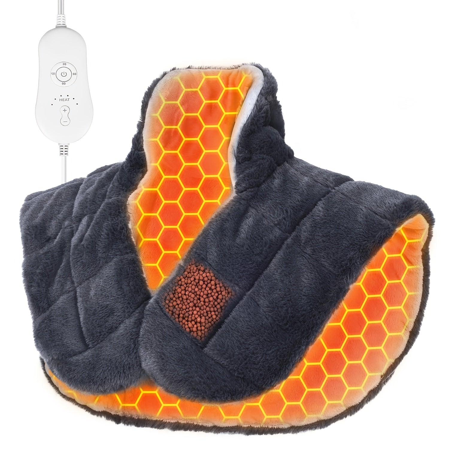 Heating Pad With 3 Times The Depth Of Warmth Shawl, Electric Heater, Weighted Instant Heating Pad Suitable For Neck And Shoulders, Heating Wrapping With 6 Heating Options And 4 Automatic Shut-off Timers, As A Christmas Gift For Mothers Blanket Shawl