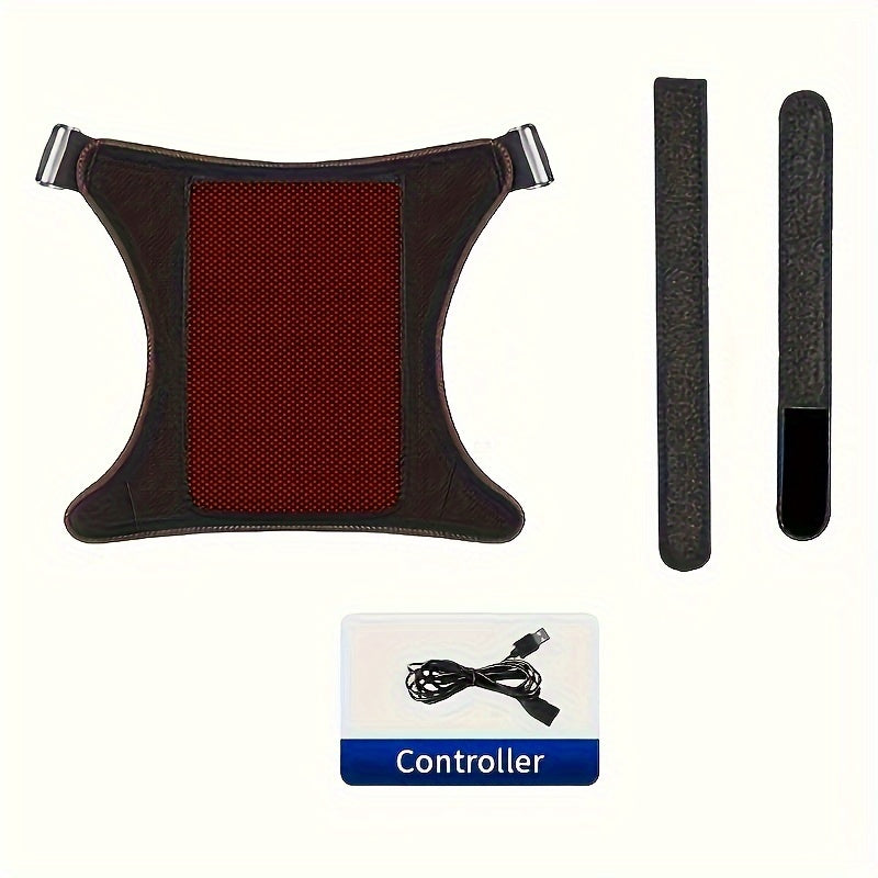 1pc Electric Heating Hip & Thigh Pad - USB-Powered Heating Pad with Adjustable 3-Temperature Settings, Quick-Warmth for Gym, Yoga, Running - No Battery Needed, Plug-and-Play for Men's Workout & Cold Weather Use - Ideal Gift for Athletes, Ergonomic Design,