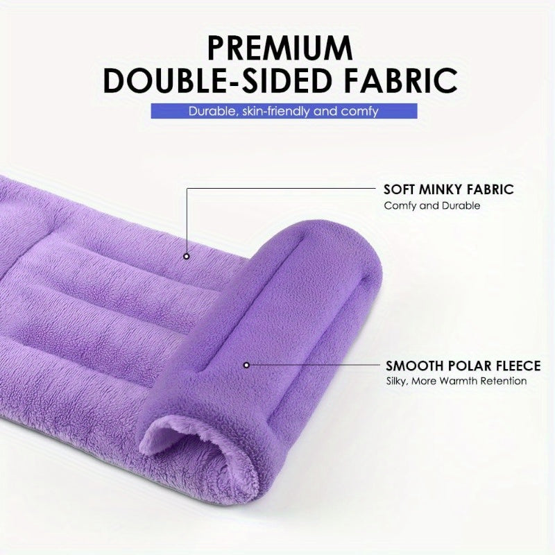 Microwave Heating Pad 8 x 18 Microwavable Moist Heat Pads for Neck Shoulder Back Knee Period Cramps Rice Heat Pack Hot Cold Compress Reusable Portable Purple, Hot Compress for Pain, Ergonomic Support, Compact Design, Microwavable Material, Durable Fabric,