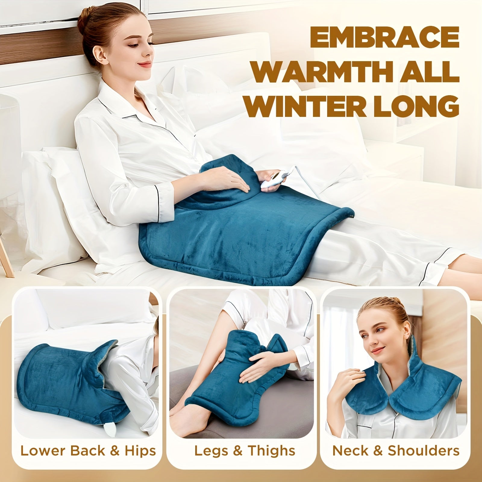 Graphene Blanket Shawl with 3 Times The Depth Of Warmth Shawl, Weighted Instant Heating Pad Suitable for Neck And Shoulders, Heating Wrapping with 6 Heating Options And 4 Automatic Shut-off Timers, As A Mother's Day Gift for Mothers Blanket Shawl