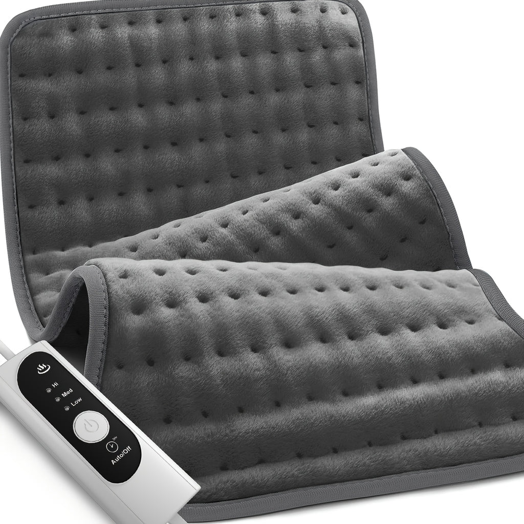 InfLuvRealm Electric Heating Pad for Back, Neck, Shoulder, Knee & Leg - 6 Heat Levels up to 150°F, 2-Hour Auto-Off, 12x24 Inch Soft Flannel Machine Washable - Gift for Men, Mom, Dad, Portable Heat | Premium Look Pad | Durable Comfort