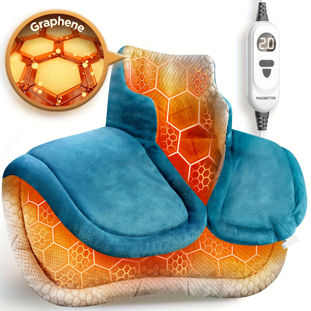 Graphene Blanket Shawl with 3 Times The Depth Of Warmth Shawl, Weighted Instant Heating Pad Suitable for Neck And Shoulders, Heating Wrapping with 6 Heating Options And 4 Automatic Shut-off Timers, As A Mother's Day Gift for Mothers Blanket Shawl