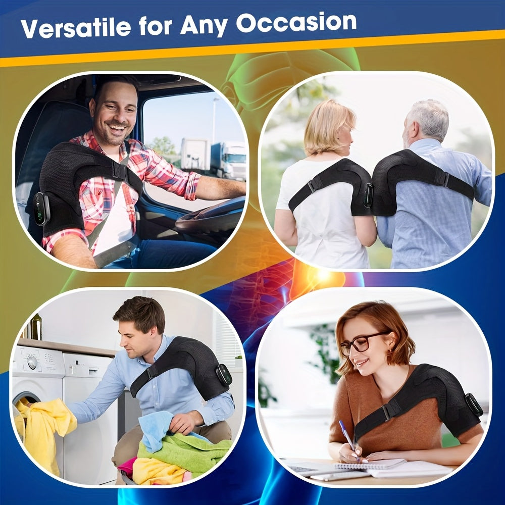 Heated Shoulder Wrap, Shoulder Heating Pads Massager, Electric Cordless Vibration Massage, Heated Shoulder Braces, 3 Heating Setting