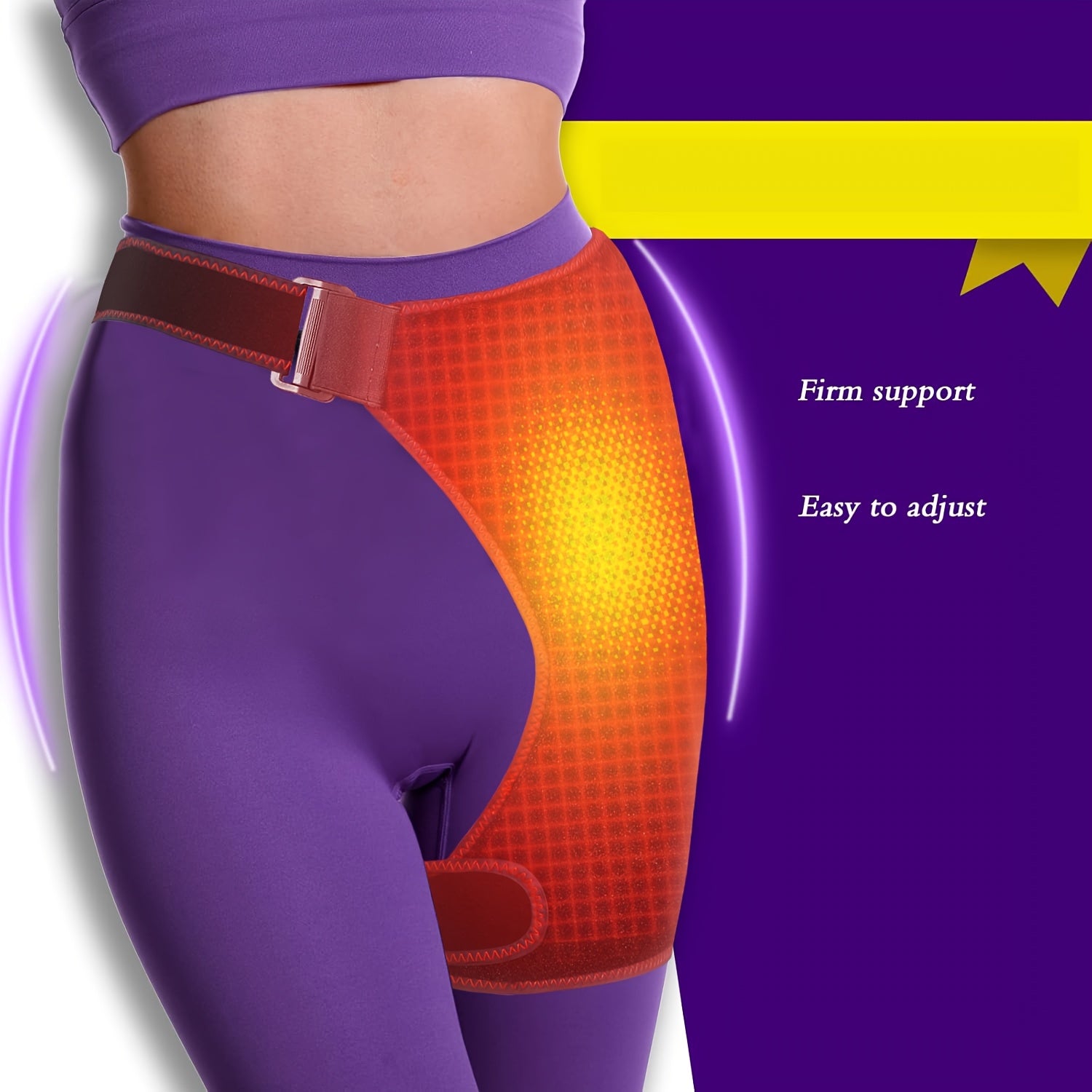1pc Electric Heating Hip & Thigh Pad - USB-Powered Heating Pad with Adjustable 3-Temperature Settings, Quick-Warmth for Gym, Yoga, Running - No Battery Needed, Plug-and-Play for Men's Workout & Cold Weather Use - Ideal Gift for Athletes, Ergonomic Design,