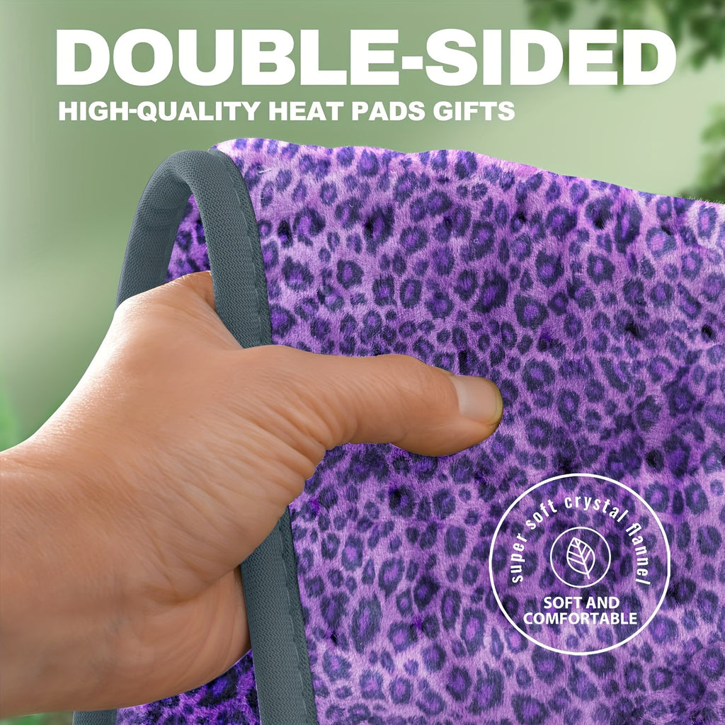 XL Double-Sided Heating Pad With Remote Control - Electric Back, Neck & Shoulder Blanket, Adjustable Heat Settings, Auto Shut-Off, Soft Purple Polyester - Ideal Gift For Men, Women, Mom, Dad, Adjustable Heating Pad | Quilted Texture | Soft Polyester