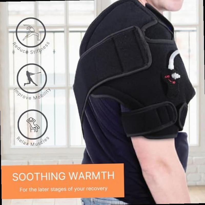 NatraCure Advanced Hot or Cold Therapy Shoulder Ice Pack Wrap Shoulder Brace for Shoulder Pain Relief Heating Pad for Rotator Cuff Injuries Surgery Gym Injuries Baseball Pitching 16032