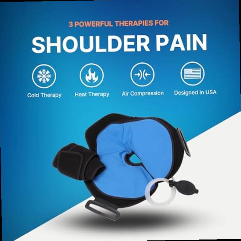NatraCure Advanced Hot or Cold Therapy Shoulder Ice Pack Wrap Shoulder Brace for Shoulder Pain Relief Heating Pad for Rotator Cuff Injuries Surgery Gym Injuries Baseball Pitching 16032