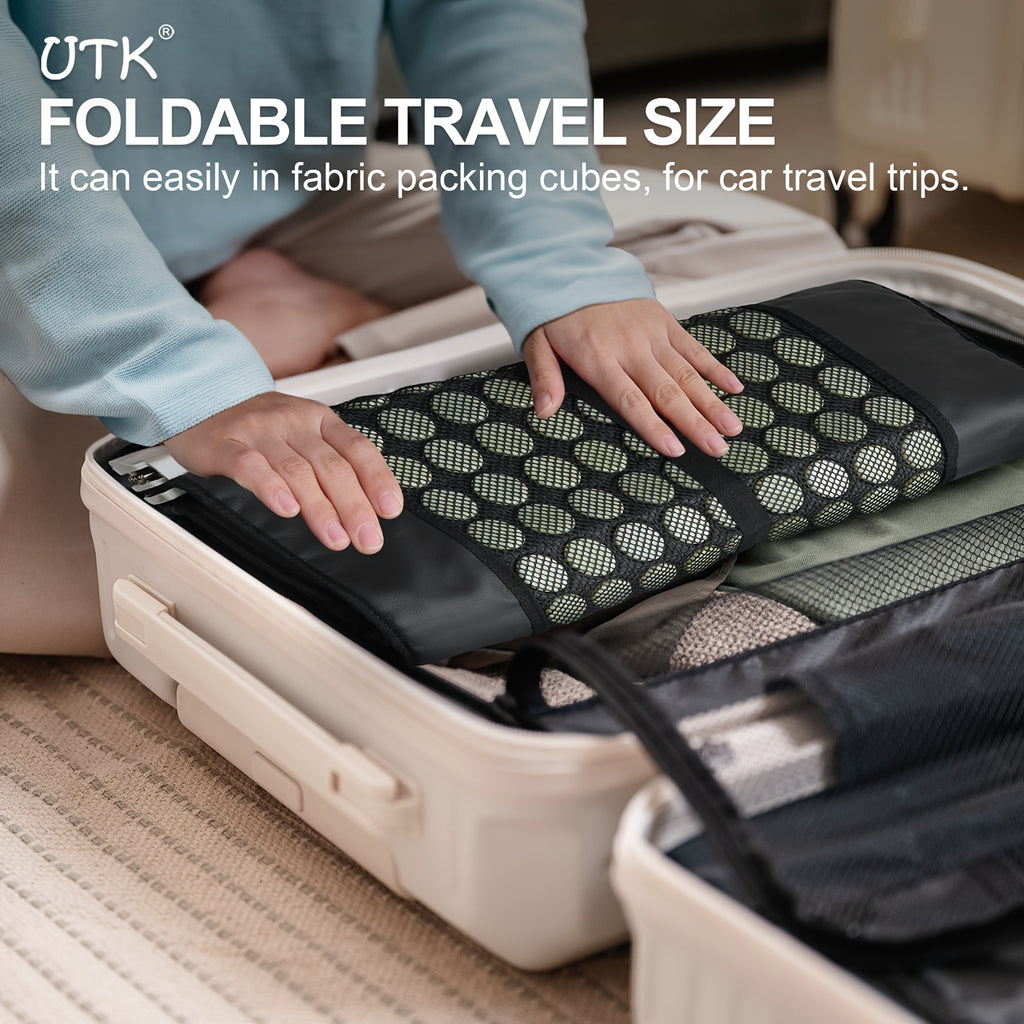 UTK Heating Pad for Back with Auto Shut-Off & Memory Function, 23.5"x16" Large Heating Pad with Adjustable Temperature (104°F-140°F), Overheat Protection & Portable Travel Bag - PU Heating Pad for Lower Back, Neck, Shoulders - Ideal Gift for Men & Women,