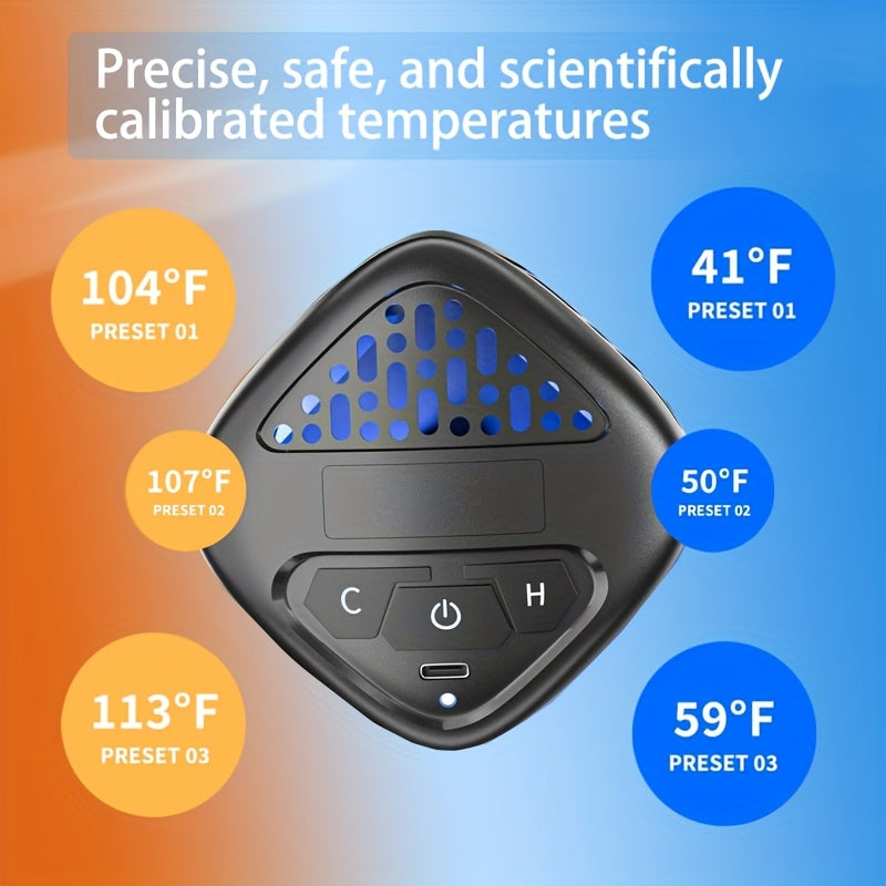 Portable Instant Cold, Hot And Contrast Therapy Machine, Exercise Recovery, Muscle Relaxation Machine, Used To Relieve Pain And Muscle Soreness, Ice Pack Device And Cordless Heating Pad, Battery 4000mAH, The Best Gift For Parents