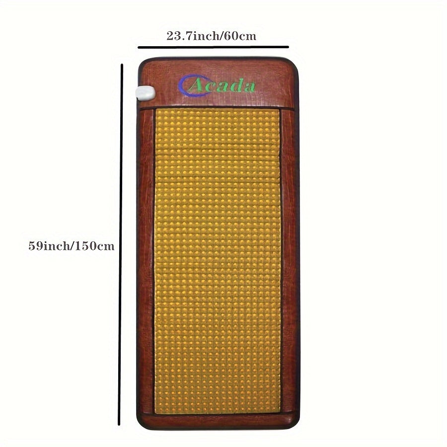 Acada Far Infrared Heating Pad, Large Size Electric Heating Pad, Relaxation Stone Heating Mat, Full Body Hot Stone Massage Mat, Auto Shut Off Function, Adjustable Timer & Temperature