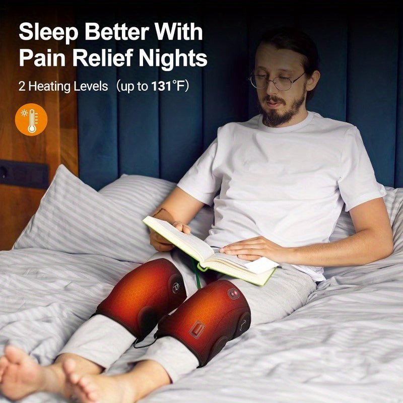 Knee Massager Suitable for FSA That Provides, Perfect As Birthday Presents for Both Men And Women, Including Dads And Moms. It Is an Hsa-Approved Heating Pad Designed for The Knee, Featuring Heat And Vibration, Along with Cold Packs