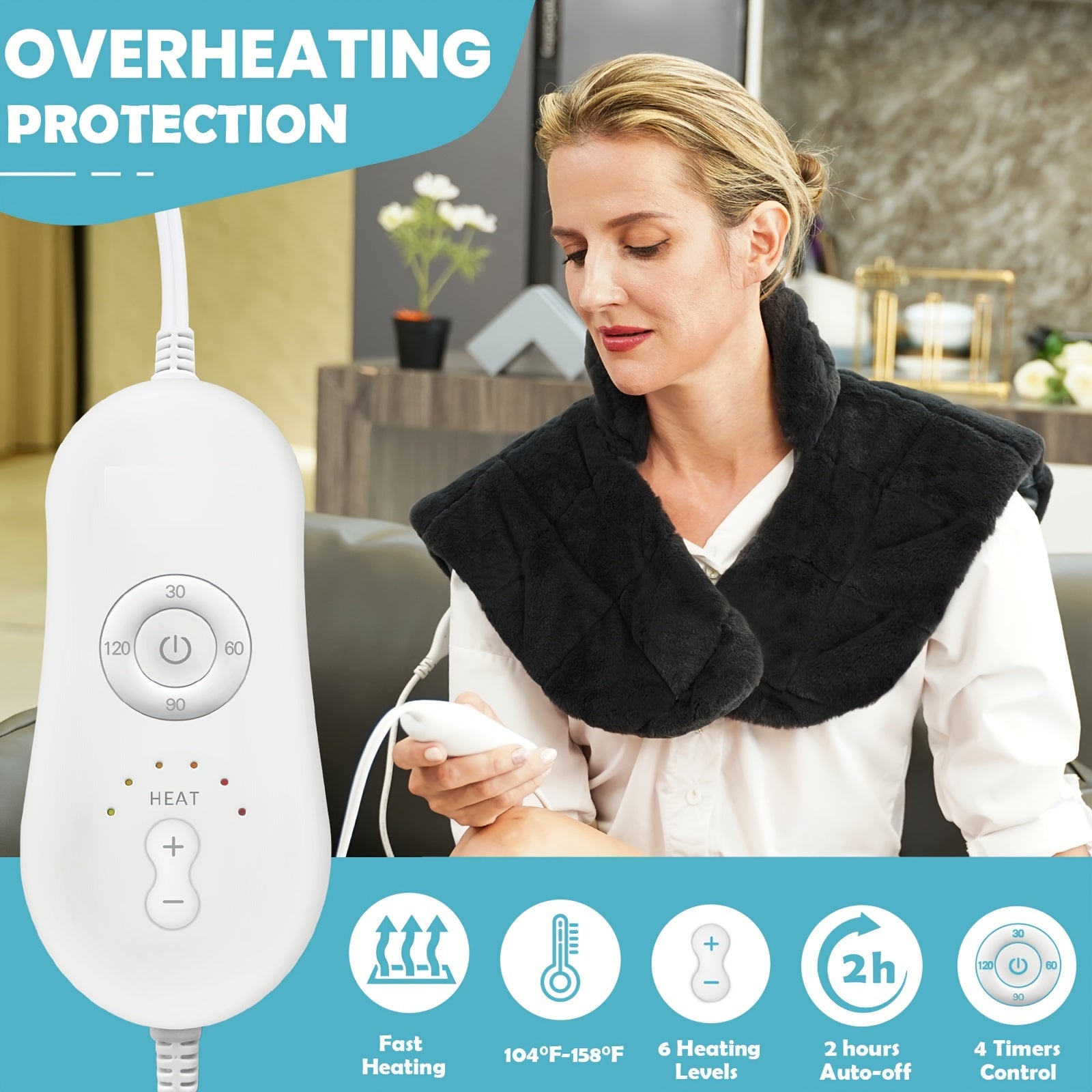 UTK Weighted Neck Shoulder Heating Pad For Neck Shoulder, Weighted Heating Pad, Keep Warm