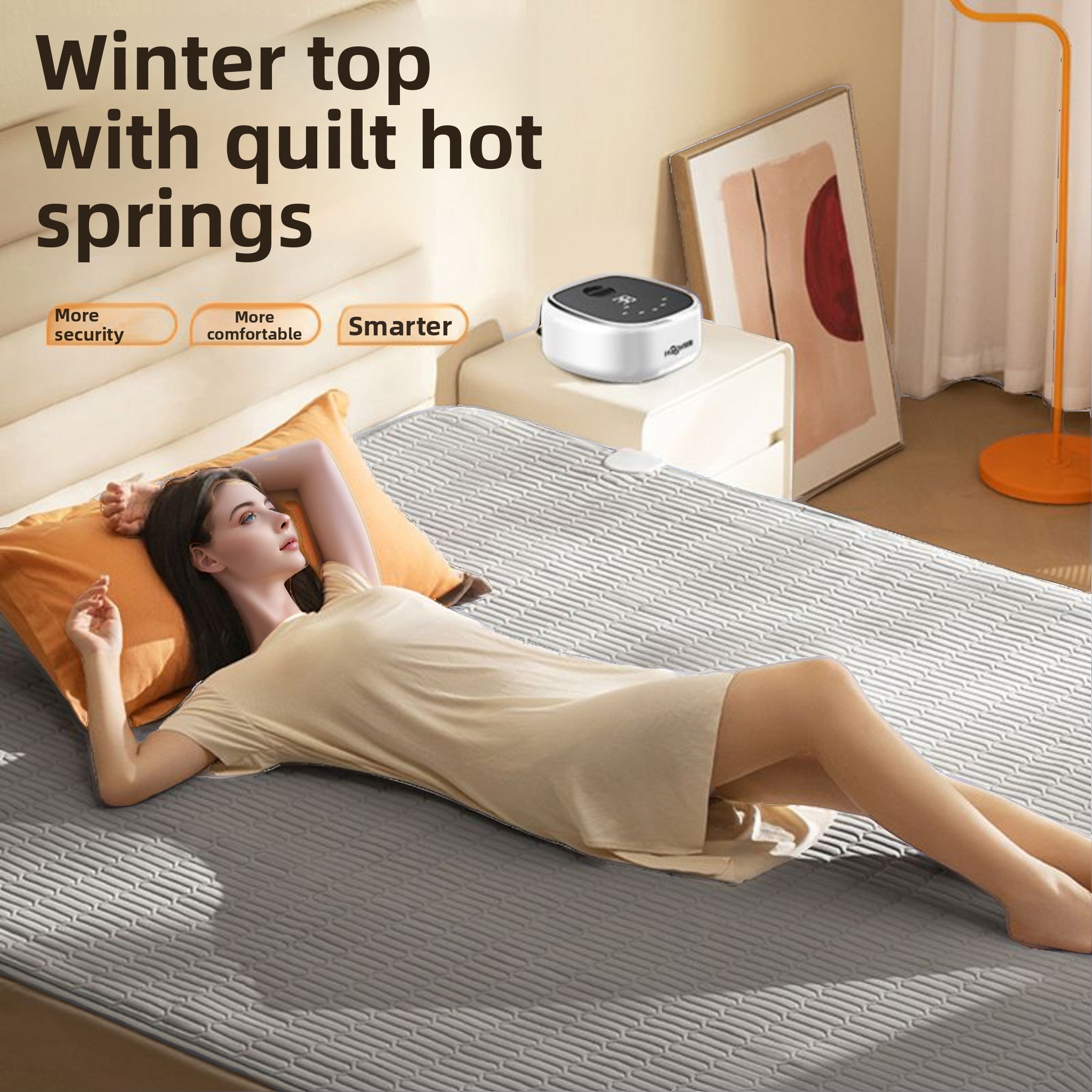 Water Circulation Heating Blanket - Soft velvet material, foldable and washable fabric, adjustable temperature, double-sided warmth, ideal gift for family members, Heating Blanket Portable, Portable Heater, Heaters for Indoor Use, Heater for Bedroom,