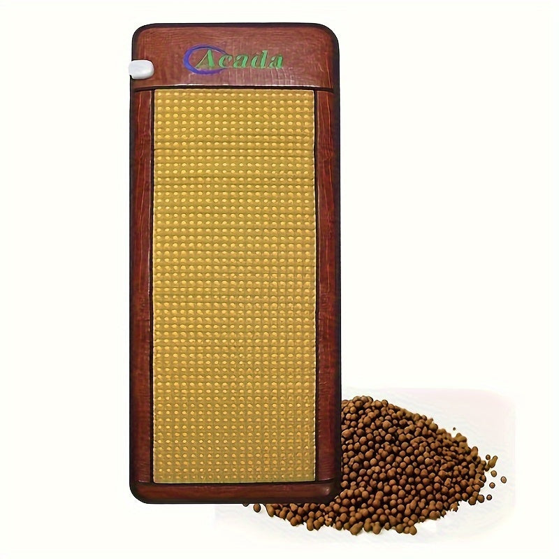 Acada Far Infrared Heating Pad, Large Size Electric Heating Pad, Relaxation Stone Heating Mat, Full Body Hot Stone Massage Mat, Auto Shut Off Function, Adjustable Timer & Temperature
