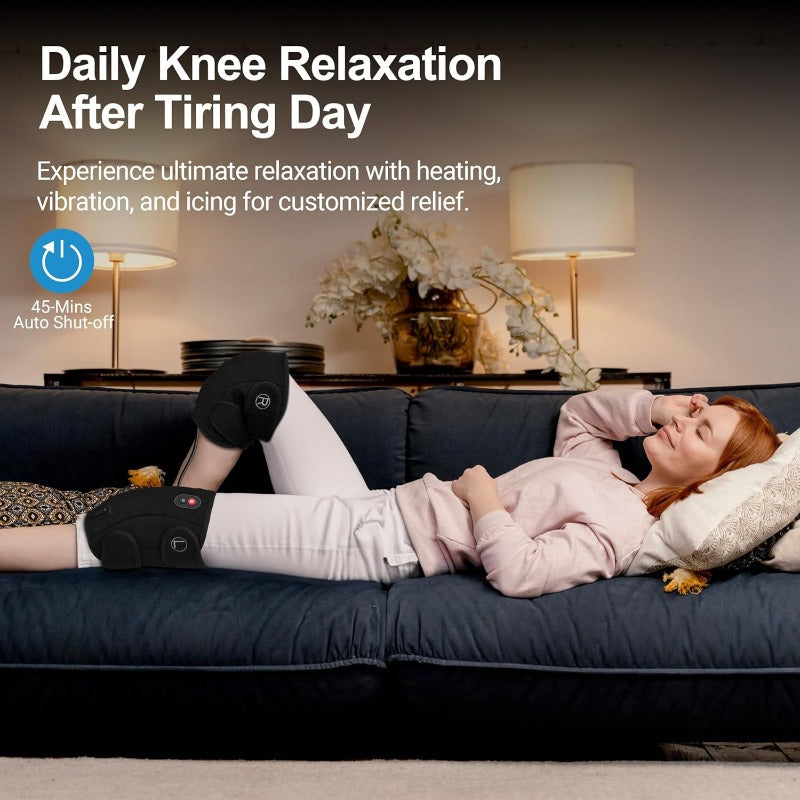 Knee Massager Suitable for FSA That Provides, Perfect As Birthday Presents for Both Men And Women, Including Dads And Moms. It Is an Hsa-Approved Heating Pad Designed for The Knee, Featuring Heat And Vibration, Along with Cold Packs