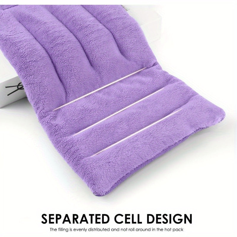 Microwave Heating Pad 8 x 18 Microwavable Moist Heat Pads for Neck Shoulder Back Knee Period Cramps Rice Heat Pack Hot Cold Compress Reusable Portable Purple, Hot Compress for Pain, Ergonomic Support, Compact Design, Microwavable Material, Durable Fabric,