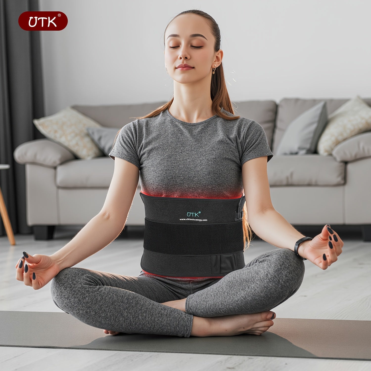 Portable Red Light Relax Pad with NIR Deep Penetration - 660nm & 850nm Wavelengths for Pain Relief in Back, Knees, Hands, Feet - USB-Powered Heating Pad for Home Use, Men & Women, Heat Pad for Back Pain, Adjustable Strap Design, Comfortable Fit, Joint