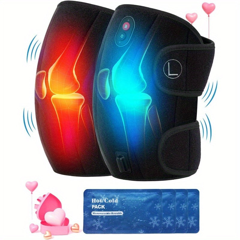 Knee Massager Suitable for FSA That Provides, Perfect As Birthday Presents for Both Men And Women, Including Dads And Moms. It Is an Hsa-Approved Heating Pad Designed for The Knee, Featuring Heat And Vibration, Along with Cold Packs
