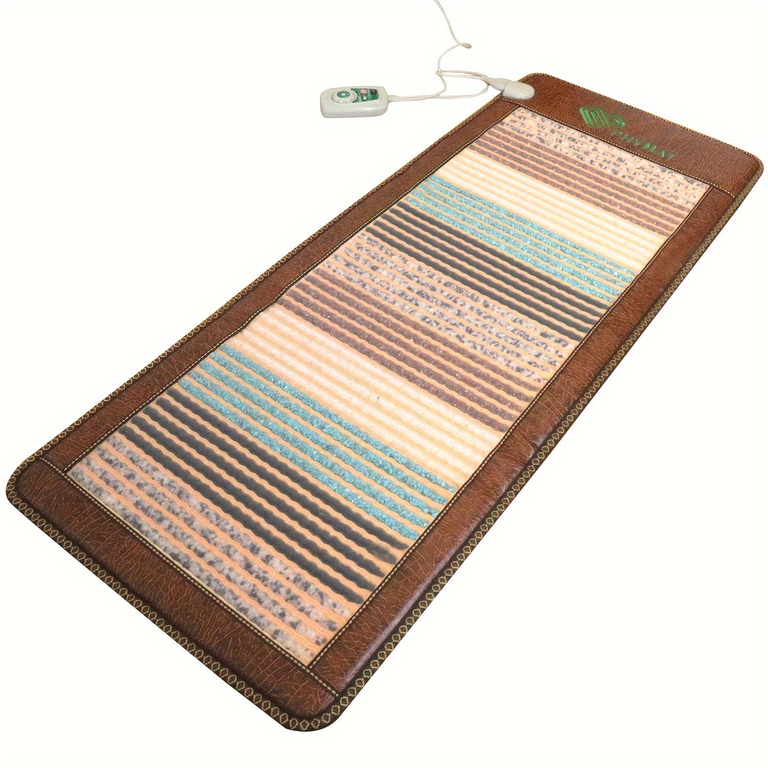 PHYMAT Far Infrared Heating Pad - Electric Heating Mat With 5 Color Crystal Stone On Suface - Full Body Size Infrared Mat - Adjustable Timer And Temperature, Overheat Protection And Auto Off Function