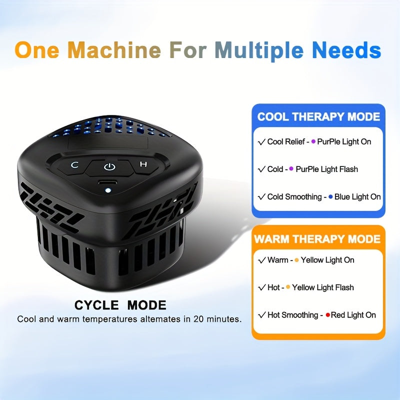 Portable Instant Cold, Hot And Contrast Therapy Machine, Exercise Recovery, Muscle Relaxation Machine, Used To Relieve Pain And Muscle Soreness, Ice Pack Device And Cordless Heating Pad, Battery 4000mAH, The Best Gift For Parents