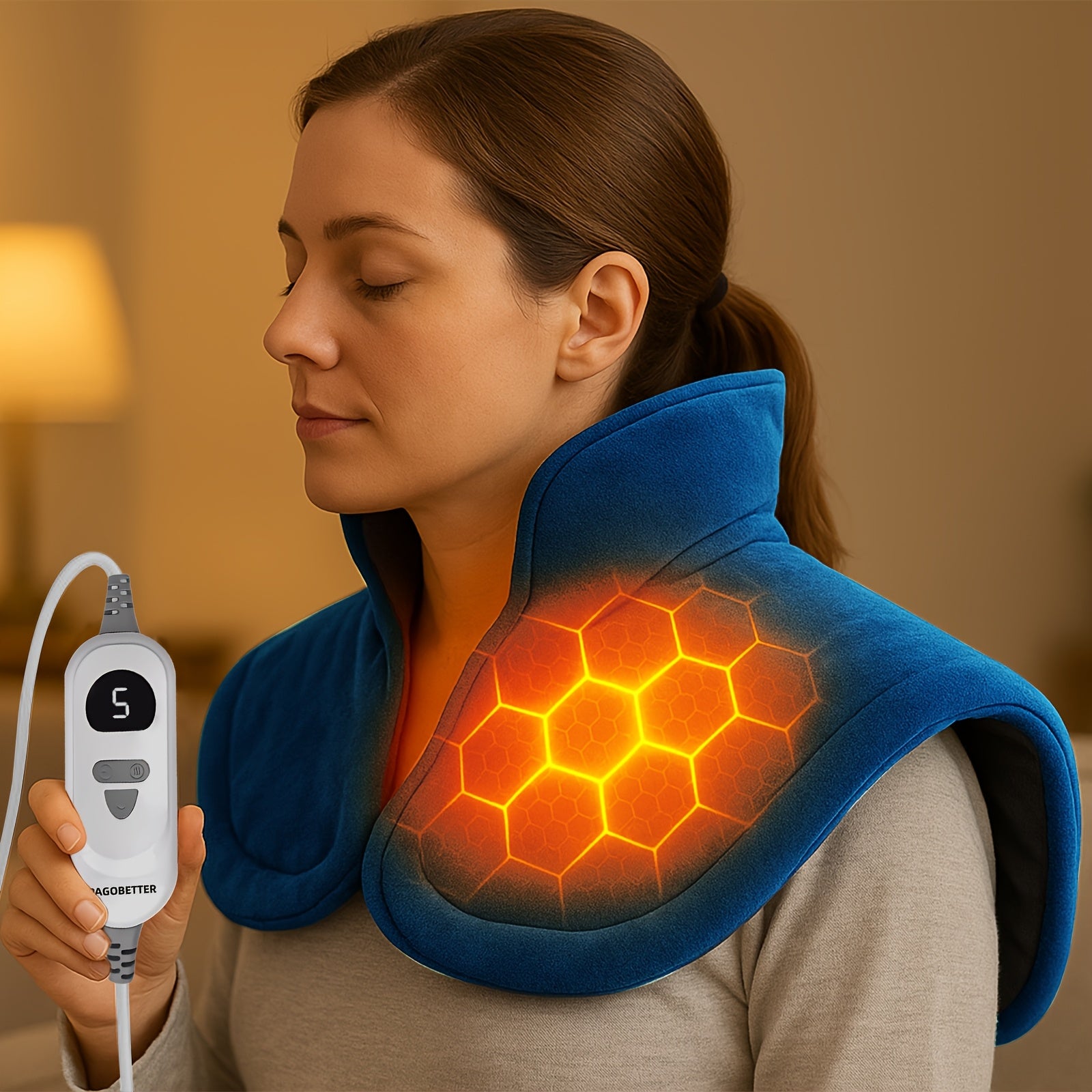 Graphene Blanket Shawl with 3 Times The Depth Of Warmth Shawl, Weighted Instant Heating Pad Suitable for Neck And Shoulders, Heating Wrapping with 6 Heating Options And 4 Automatic Shut-off Timers, As A Mother's Day Gift for Mothers Blanket Shawl